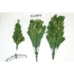 Brad artificial de Craciun, Decorat cu conuri de pin, pentru interior/exterior, inaltime 180 cm, 659 ramuri, Embo, verde, suport metalic inclus - imagine 2