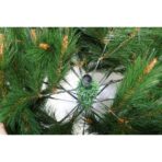 Brad artificial de Craciun, decorat cu conuri pin rosii, pentru interior/exterior, inaltime 210 cm, diametru 142 cm, 767 ramuri, Embo, verde, suport metalic inclus - imagine 3