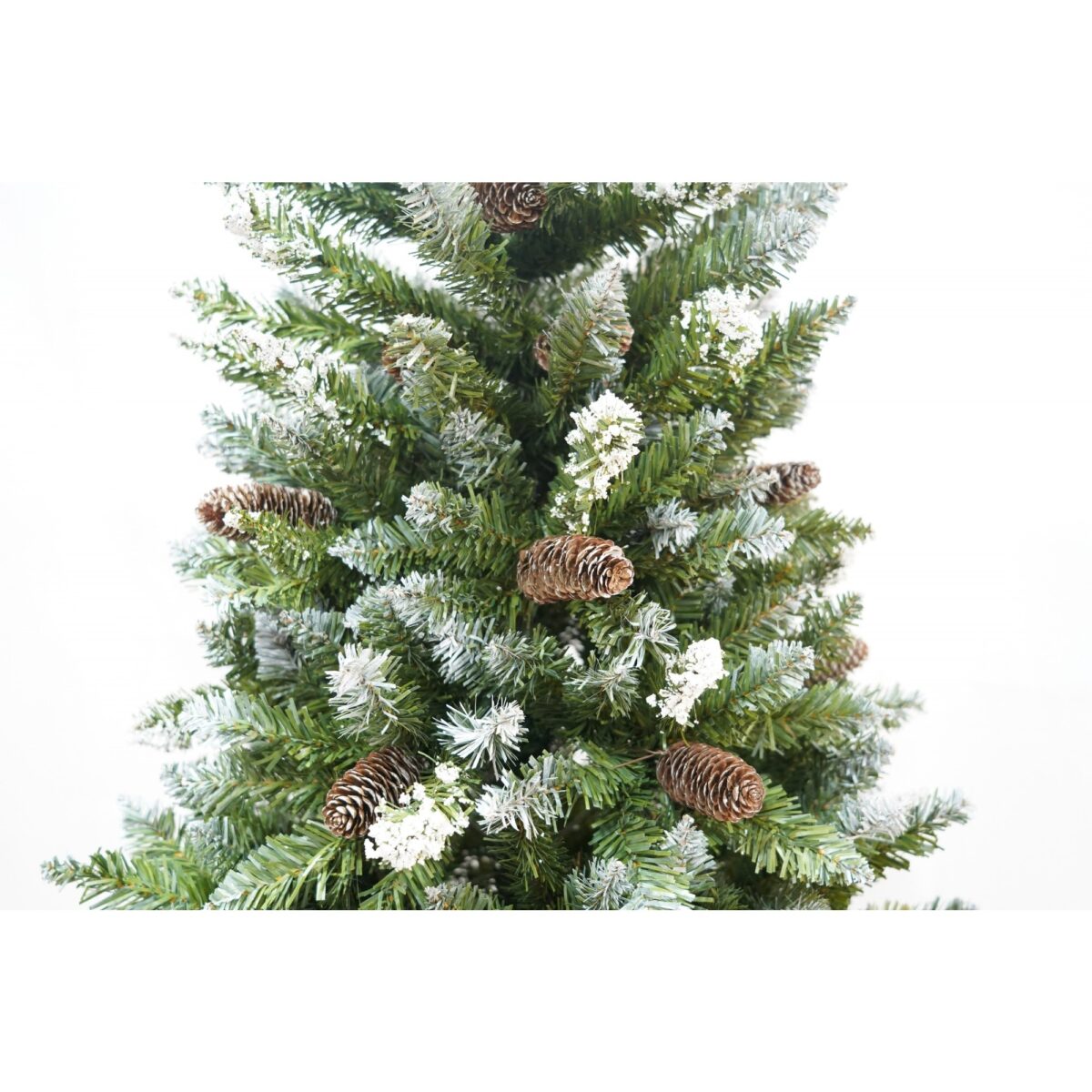 Brad Artificial de Craciun bogat, Embo, 1.8 m inaltime, 918 ramuri verzi inzapezite, Verde, Decorat, Interior/ Exterior - imagine 4