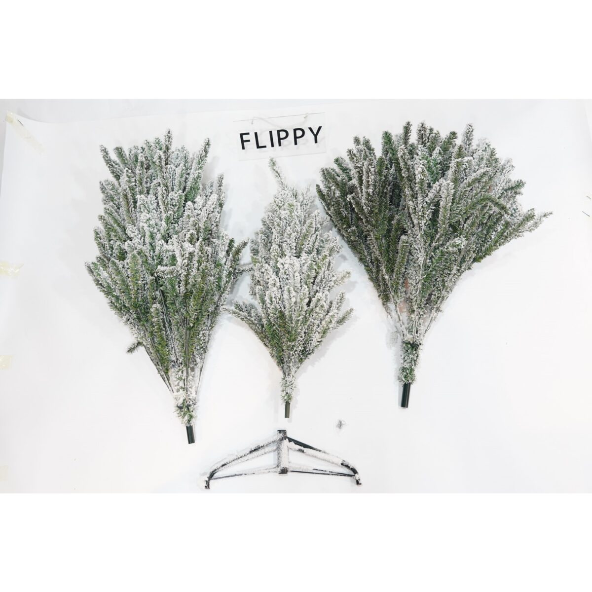 Brad Artificial de Craciun, Embo, 1.8 m inaltime, Verde, Pulverizat alb-tip zapada, Diametru inferior 110 cm, Interior/ Exterior - imagine 3