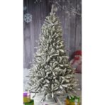 Brad Artificial de Craciun, Embo, 1.8 m inaltime, Verde, Pulverizat alb-tip zapada, Diametru inferior 110 cm, Interior/ Exterior - imagine 11