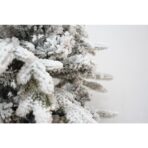 Brad Artificial de Craciun, Embo, 1.8 m inaltime, Verde, Pulverizat complet alb-tip zapada, Interior/ Exterior, Bogat 512 ramuri - imagine 2