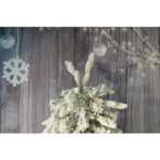 Brad Artificial de Craciun, Embo, 1.8 m inaltime, Verde, Pulverizat complet alb-tip zapada, Interior/ Exterior, Bogat 512 ramuri - imagine 4