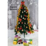 Brad artificial de Craciun tip pin, clasic, pentru interior/exterior, inaltime 90 cm, Embo, verde, suport de plastic inclus - imagine 3