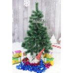 Brad artificial de Craciun tip pin inzapezit, inaltime 150 cm, diametru 85 cm, 160 ramuri cu ace 3D 12 cm, Embo, verde cu varfuri ninse, suport metalic inclus - imagine 2