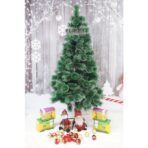 Brad artificial de Craciun tip pin inzapezit, inaltime 180 cm, diametru 105 cm, 260 ramuri cu ace 3D 12 cm, Embo, verde cu varfuri ninse, suport metalic inclus - imagine 2