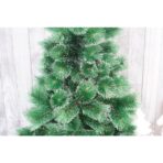 Brad artificial de Craciun tip pin inzapezit, inaltime 180 cm, diametru 105 cm, 260 ramuri cu ace 3D 12 cm, Embo, verde cu varfuri ninse, suport metalic inclus - imagine 5