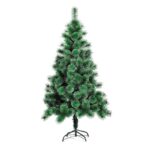 Brad artificial de Craciun tip pin nins, pentru interior/exterior, inaltime 150 cm, Embo, verde, suport metalic inclus