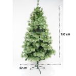 Brad artificial de Craciun tip pin, pentru interior/exterior, inaltime 150 cm, diametru 92 cm, 400 ramuri, Embo, verde, suport metalic inclus - imagine 4