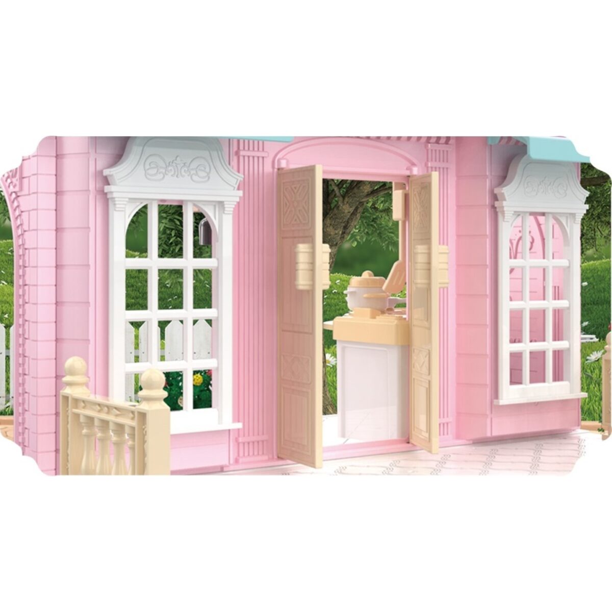 Bucatarie pentru papusi cu mobilier si figurina - imagine 8