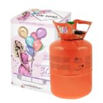 Butelie Heliu de Unica Folosinta, Embo, Butelie pentru 30 Baloane Latex, ideala pentru Petreceri si Evenimente, 0.20 m3, 24 x 24 x 42 cm, Rosu