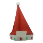 Caciulita de Mos Craciun,Embo, cu braduti  ,led si muzica,  rosie, marime universala, poliester