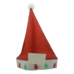 Caciulita de Mos Craciun,Embo, cu braduti  ,led si muzica,  rosie, marime universala, poliester