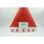 Caciulita de Mos Craciun,Embo, cu braduti si led, rosie, marime universala, poliester - imagine 2