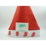 Caciulita de Mos Craciun,Embo, cu inscriptie 2022 ,led si muzica, rosie, marime universala, poliester - imagine 2