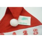 Caciulita de Mos Craciun,Embo, cu inscriptie 2022 si led, rosie, marime universala, poliester - imagine 3