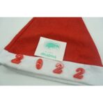 Caciulita de Mos Craciun,Embo, cu inscriptie 2022 si led, rosie, marime universala, poliester - imagine 4