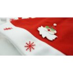 Caciulita de Mos Craciun, Embo,cu model de Mos Craciun si ornament fulg de nea, rosie, marime universala, material textil - imagine 5