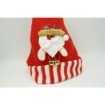 Caciulita de Mos Craciun, Embo,cu ornament de Mos Craciun, rosie, marime universala, material textil - imagine 5