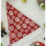 Caciulita de Mos Craciun, Embo,cu ornament fulg de nea si sclipici, rosie, marime universala, material textil - imagine 3