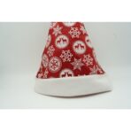 Caciulita de Mos Craciun, Embo,cu ornament fulg de nea si sclipici, rosie, marime universala, material textil - imagine 5