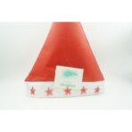 Caciulita de Mos Craciun,Embo, cu stele si led, rosie, marime universala, poliester - imagine 2