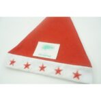 Caciulita de Mos Craciun,Embo, cu stele si led, rosie, marime universala, poliester - imagine 4