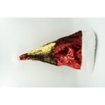 Caciulita de Mos Craciun, Embo,cu strasuri, in 2 culori, rosie - aurie, marime universala, material textil - imagine 2