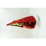 Caciulita de Mos Craciun, Embo,cu strasuri, in 2 culori, rosie - aurie, marime universala, material textil - imagine 4