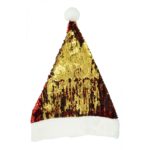 Caciulita de Mos Craciun, Embo,cu strasuri, in 2 culori, rosie - aurie, marime universala, material textil