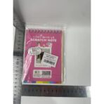 Caiet cu fise razuibile Embo, DIY Magic Scratch, 12 File, Curcubeu, Creion din Lemn, Cartonase negre, 14.2 x 9.8 cm, Roz deschis - imagine 8