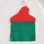 Calendar de Craciun Embo, Mos Craciun, tip decoratiune, material poliester, cu buzunarele, pentru brad sau prete, 20 x 30 cm, multicolor - imagine 2