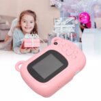 Camera Instantanee pentru Copii, Embo, Camera Frontala + Selfie, cu Functie de Printare, Cablu USB-C, Bluetooth, Compatibil iOS/Android, Imprimare APP, Model Iepure Love, Roz - imagine 3