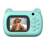 Camera Instantanee pentru Copii, Embo, Camera Frontala + Selfie, cu Functie de Printare, Cablu USB-C, Bluetooth, Compatibil iOS/Android, Imprimare APP, Model Dino Love, Albastru - imagine 3