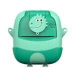 Camera Instantanee pentru Copii, Embo, cu Functie de Printare, Cablu USB-C, Bluetooth, Compatibil iOS/Android, Camera Frontala + Selfie, Model Iepure, Snur Inclus, Verde