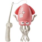 Caracatita Dansatoare, Embo, +3 Ani, 3 Moduri, din ABS, Incarcare USB, cu Undita Inclusa, 12.6 x 7.6 x 20.7 cm, Roz