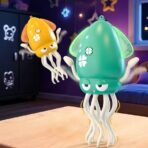 Caracatita Dansatoare, Embo, +3 Ani, 3 Moduri, din ABS, Incarcare USB, cu Undita Inclusa, 12.6 x 7.6 x 20.7 cm, Verde - imagine 3