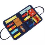 Carte Senzoriala Educativa Montessori, Embo, Dezvoltare Abilitati Motorii, 2 Pagini, 28x22x3 cm, Albastru