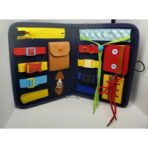 Carte Senzoriala Educativa Montessori, Embo, Dezvoltare Abilitati Motorii, 2 Pagini, 28x22x3 cm, Albastru - imagine 6