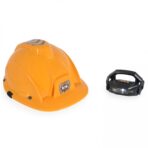 Casca Protectie cu Lanterna de Jucarie pentru Copii, Embo, Material Plastic, Interactiv, Distractiv, 29.5x19.5x6.5 cm, Portocaliu - imagine 5