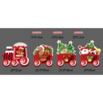 Decoratiune de Craciun, Embo, pentru Gradina, Tip Trenulet, 4 Figurine + Bete de Infipt in Pamant, din Plastic, Impermeabil, Model Tren cu Omul Briosa in Locomotiva, Multicolor - imagine 5