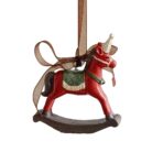 Decoratiune de Craciun, Embo, pentru Brad, Model Calut, 7.5 x 8 cm, din Rasina, Multicolor