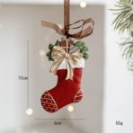 Decoratiune de Craciun, Embo, pentru Brad, Model Soseta, 10 x 6 cm, din Rasina, Multicolor - imagine 2