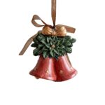 Decoratiune de Craciun, Embo, pentru Brad, Model Clopotei, 8 x 7 cm, din Rasina, Multicolor