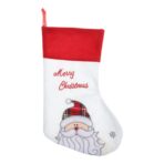 Ciorap Cadouri, culoare alba, imprimeu Mos Craciun, marimea 16x30 cm, Embo