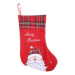 Ciorap Cadouri, culoare rosie, imprimeu Mos Craciun ,marimea 15x30 cm, Embo