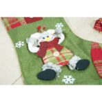 Ciorap Cadouri, Embo,cu model elf,verde, marimea 20x30 cm, textil, interior - imagine 3