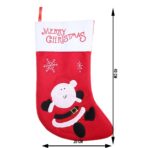 Ciorap Cadouri, Embo,cu model Mos Craciun, rosu, marimea 20x40 cm, textil, interior - imagine 6