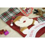Ciorap Cadouri, Embo,cu model Mos Craciun,rosu, marimea 23x45 cm, textil, interior - imagine 4