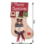 Ciorap Cadouri, Embo,cu model om de zapada,crem, marimea 20x40 cm, textil, interior - imagine 6